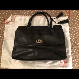 Coach Authentic, Black, Leather, Purse